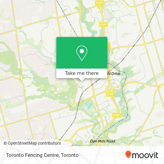 Toronto Fencing Centre map