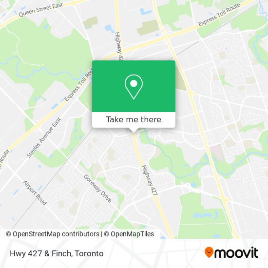 Hwy 427 & Finch map