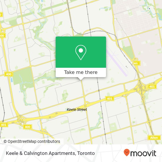 Keele & Calvington Apartments map