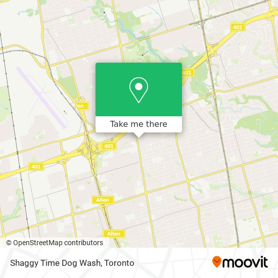 Shaggy Time Dog Wash map