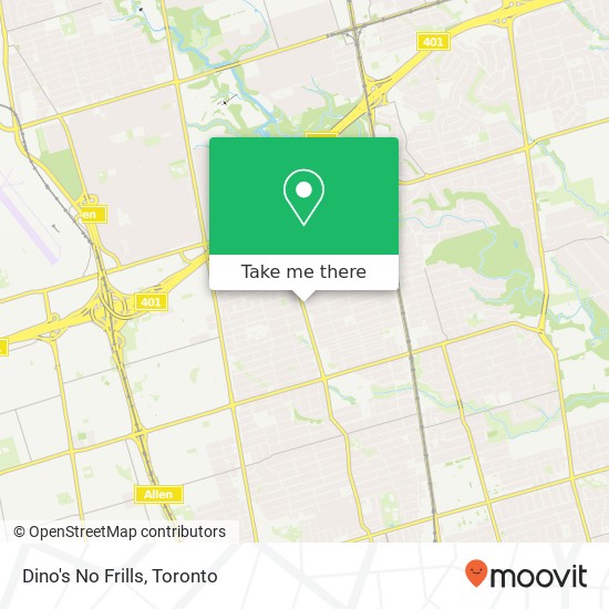 Dino's No Frills map