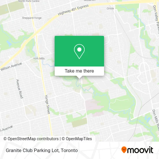 Granite Club Parking Lot map