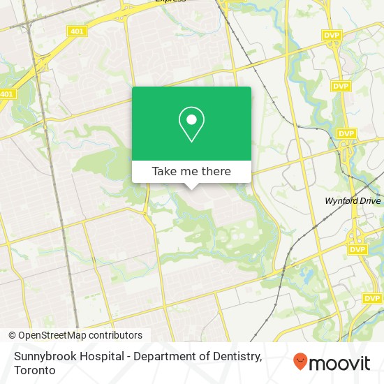 Sunnybrook Hospital - Department of Dentistry map