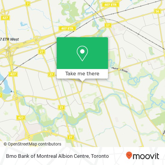 Bmo Bank of Montreal Albion Centre map