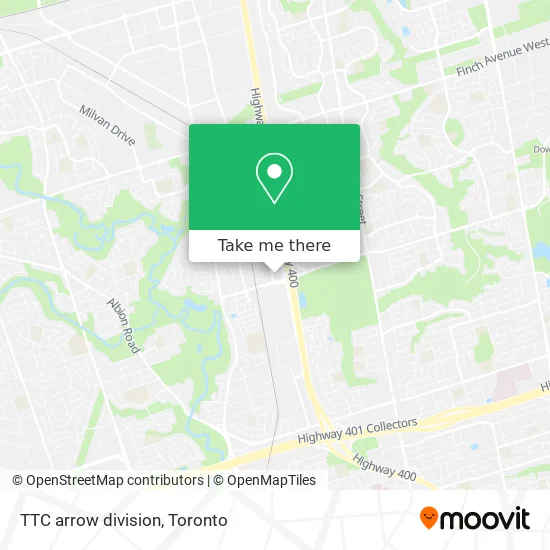 TTC arrow division map