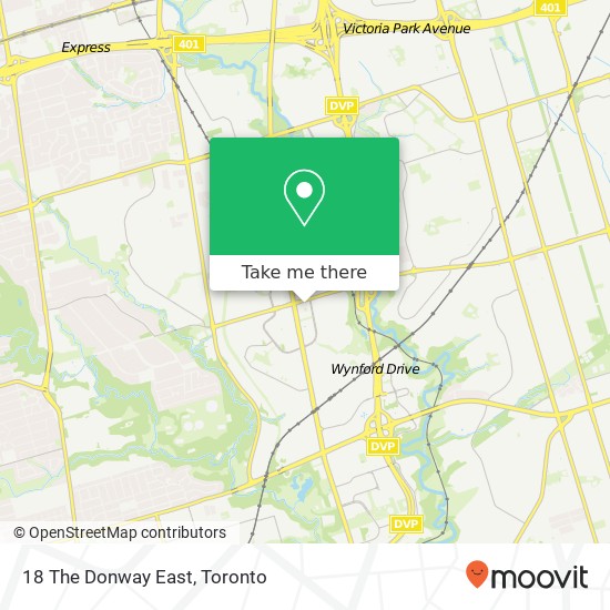 18 The Donway East map
