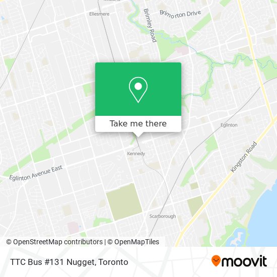 TTC Bus #131 Nugget map