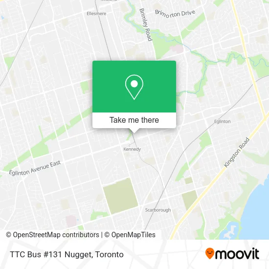 TTC Bus #131 Nugget map