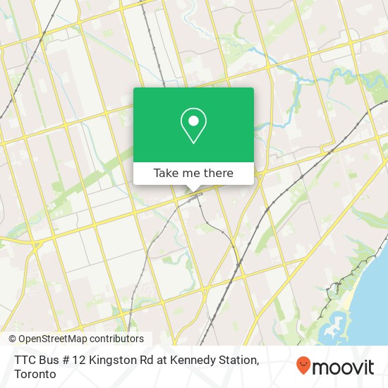 TTC Bus # 12 Kingston Rd at Kennedy Station map