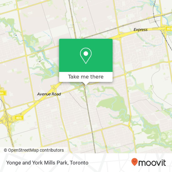 Yonge and York Mills Park map
