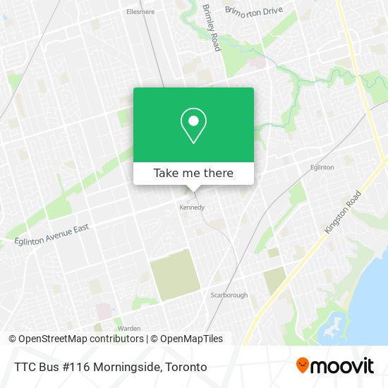 TTC Bus #116 Morningside map