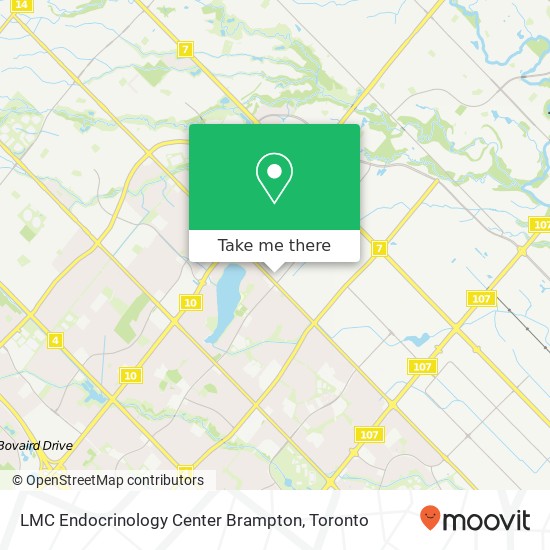 LMC Endocrinology Center Brampton map