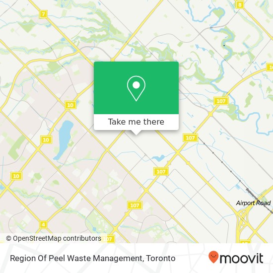 Region Of Peel Waste Management map