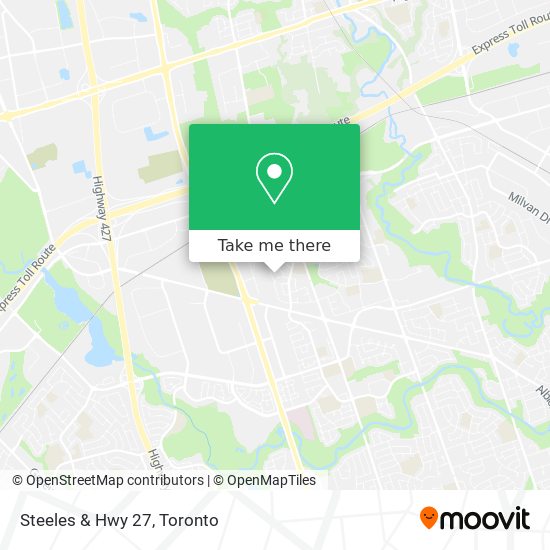 Steeles & Hwy 27 map
