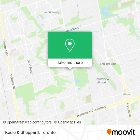 Keele & Sheppard map