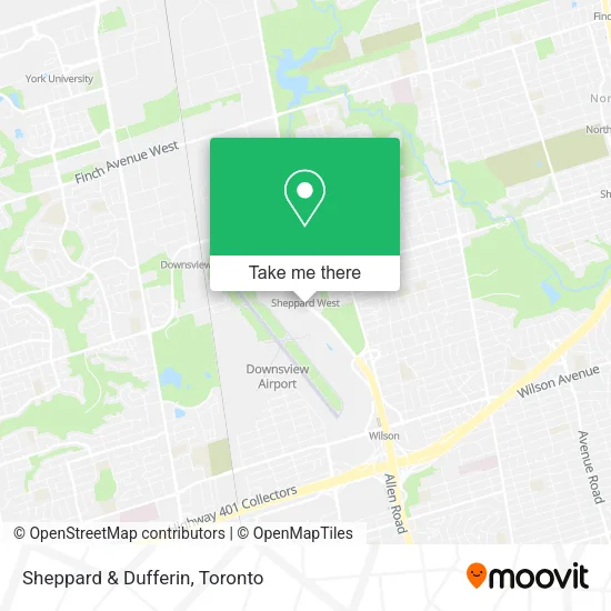 Sheppard & Dufferin map