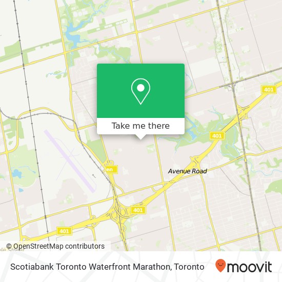 Scotiabank Toronto Waterfront Marathon map