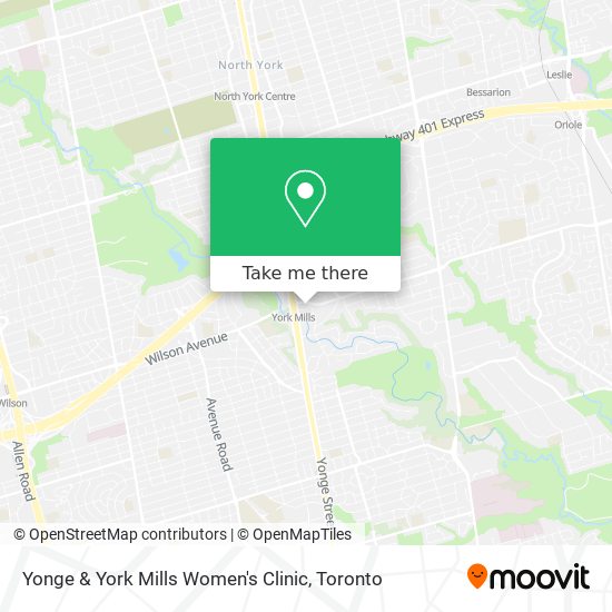 Yonge & York Mills Women's Clinic plan