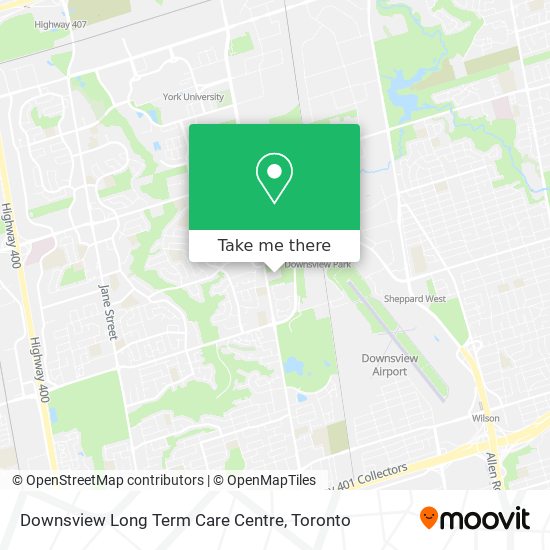 Downsview Long Term Care Centre map