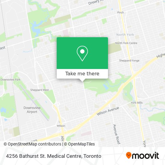 4256 Bathurst St. Medical Centre map