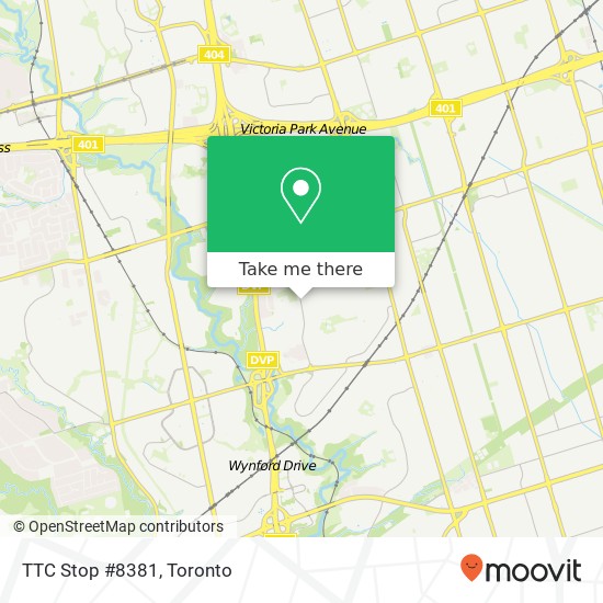 TTC Stop #8381 map