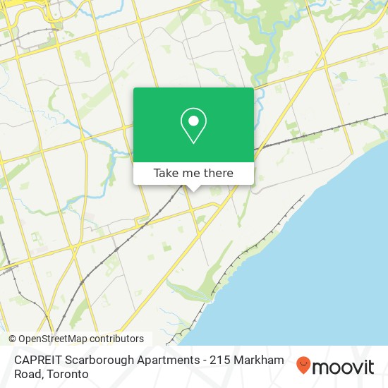 CAPREIT Scarborough Apartments - 215 Markham Road map