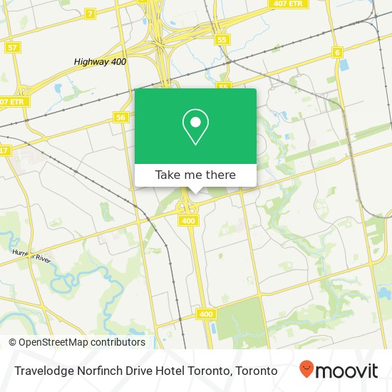 Travelodge Norfinch Drive Hotel Toronto map
