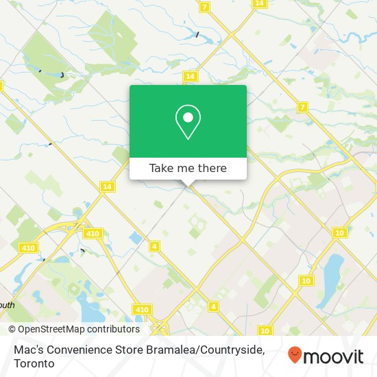 Mac's Convenience Store Bramalea / Countryside map