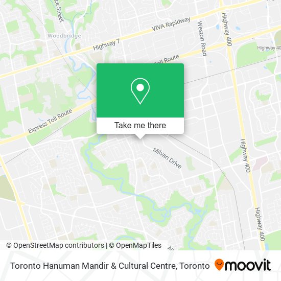 Toronto Hanuman Mandir & Cultural Centre map