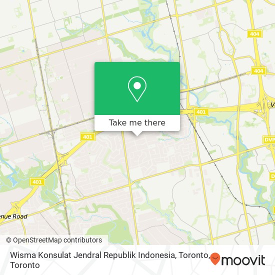 Wisma Konsulat Jendral Republik Indonesia, Toronto map