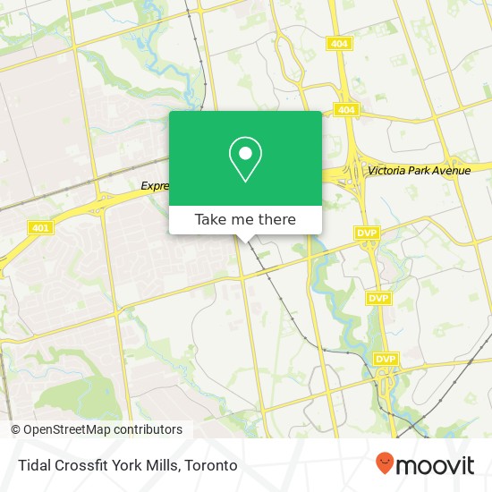 Tidal Crossfit York Mills map