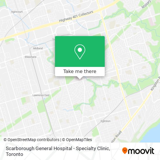 Scarborough General Hospital - Specialty Clinic map