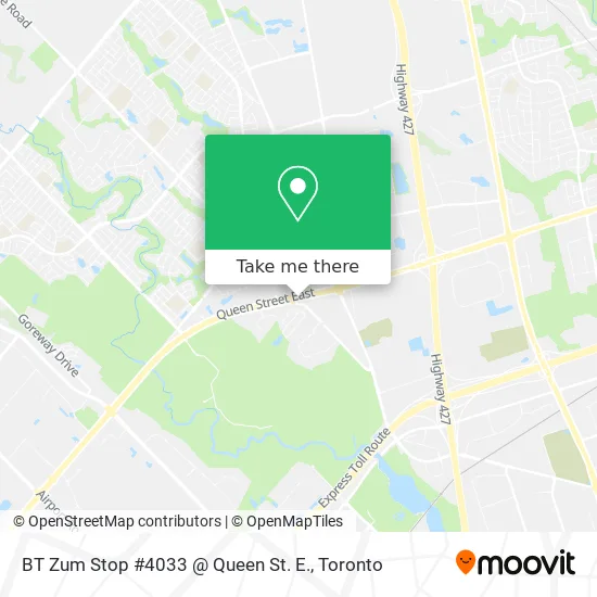 BT Zum Stop #4033 @ Queen St. E. map