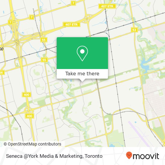 Seneca @York Media & Marketing map