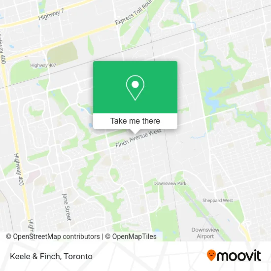 Keele & Finch map