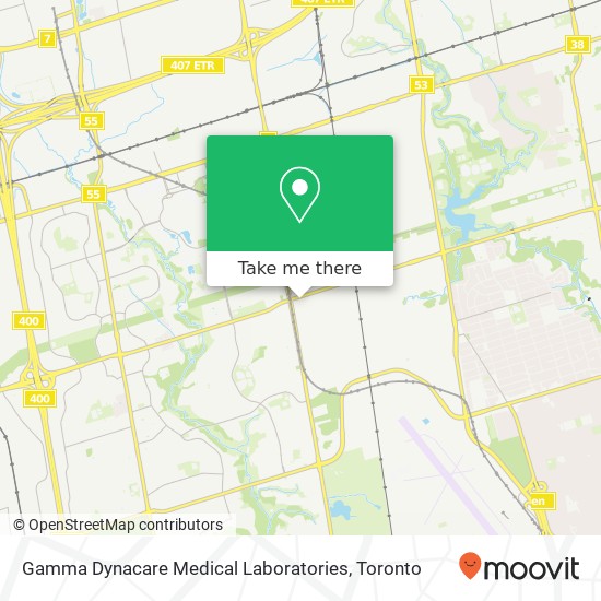 Gamma Dynacare Medical Laboratories map