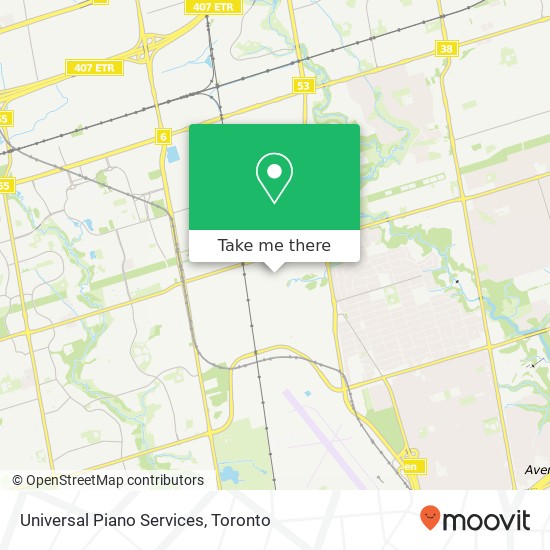 Universal Piano Services map