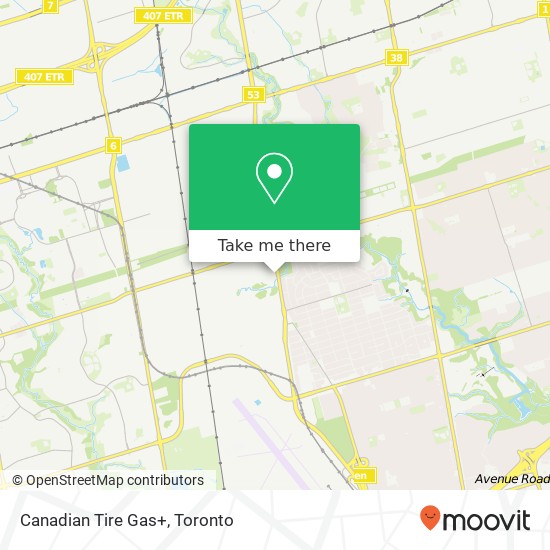 Canadian Tire Gas+ map