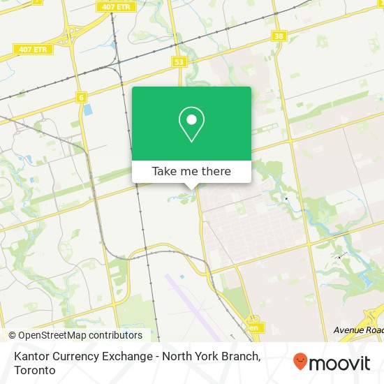 Kantor Currency Exchange - North York Branch map