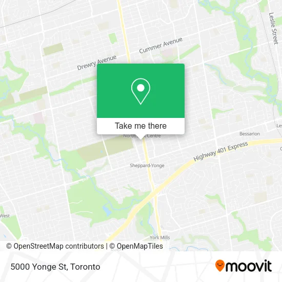 5000 Yonge St map