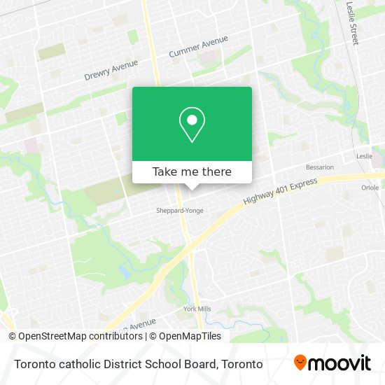 Toronto catholic District School Board map