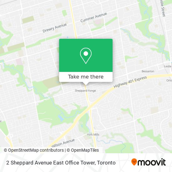 2 Sheppard Avenue East Office Tower map