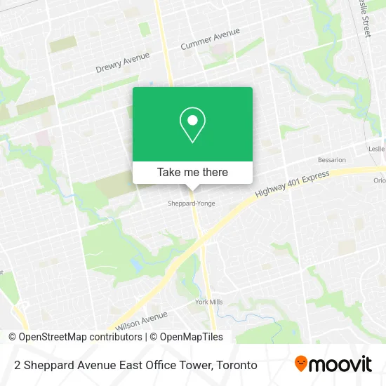 2 Sheppard Avenue East Office Tower map