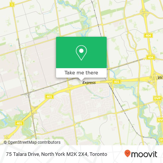 75 Talara Drive, North York M2K 2X4 map