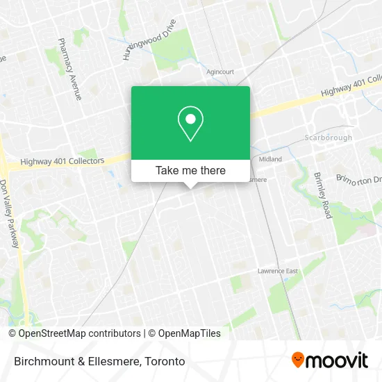 Birchmount & Ellesmere map