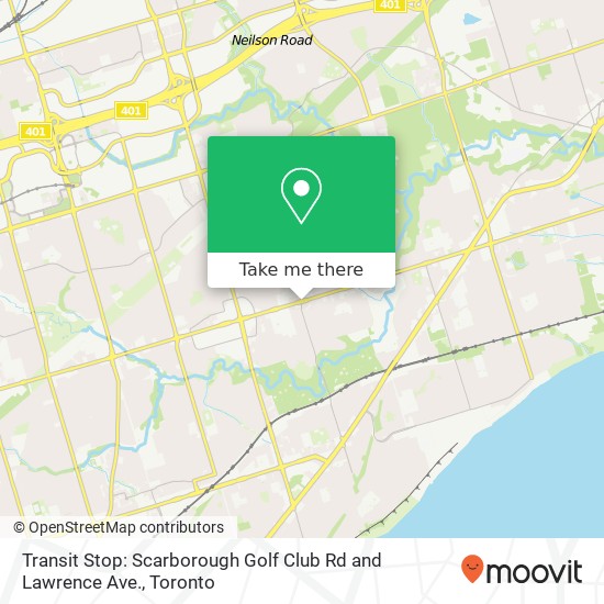 Transit Stop: Scarborough Golf Club Rd and Lawrence Ave. map