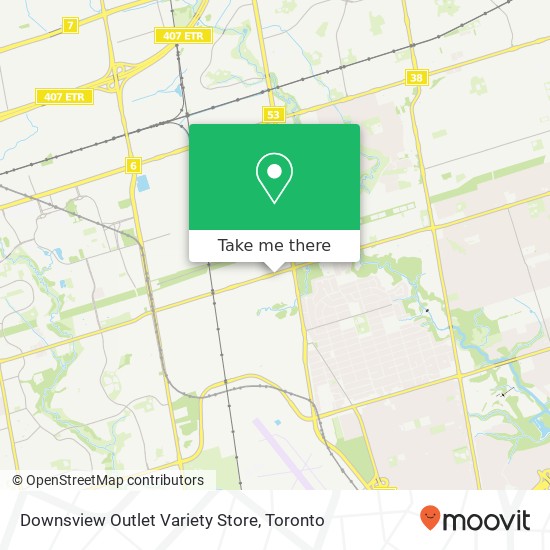 Downsview Outlet Variety Store map