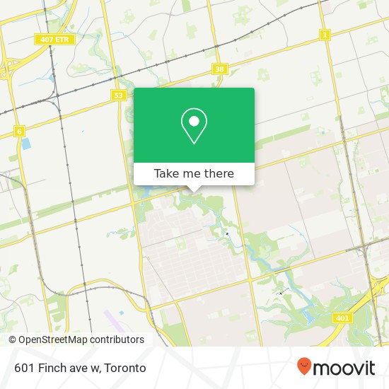 601 Finch ave w map