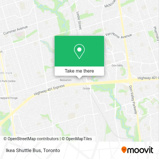 Ikea Shuttle Bus map