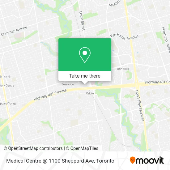 Medical Centre @ 1100 Sheppard Ave map